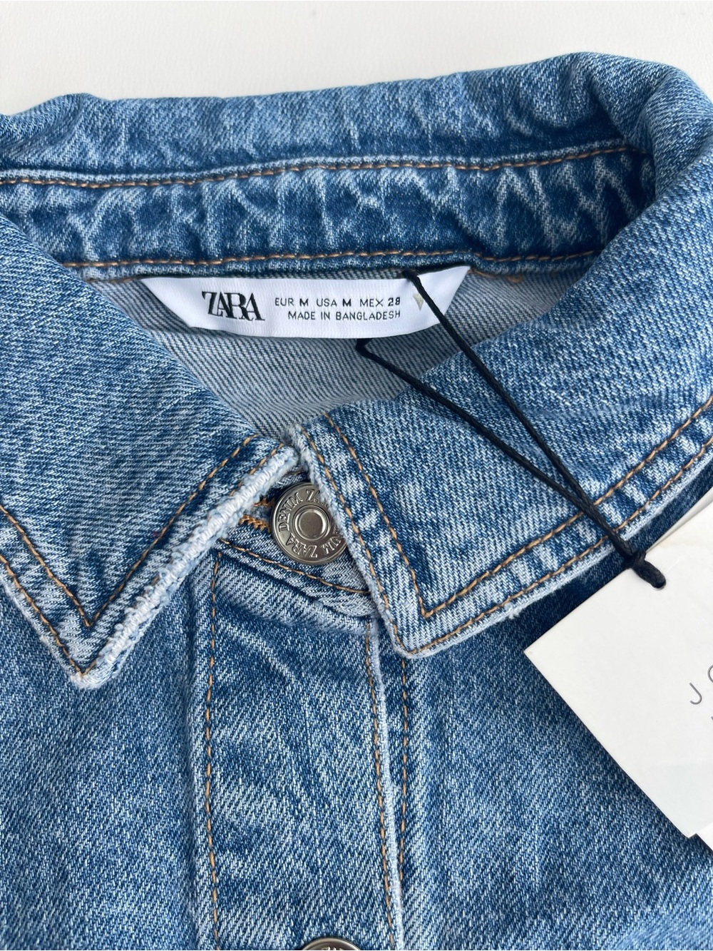 ZARA MINI DENIM SHIRT DRESS BLOGGER 8197/081 BLUE SZ M NEW Jumpsuit - Picture 4 of 7